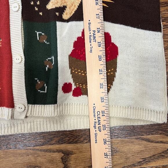 VTG Southern Lady Fall Embroidered Vest Womens XL Scarecrow Pumpkin Cottage USA - Picture 4 of 8